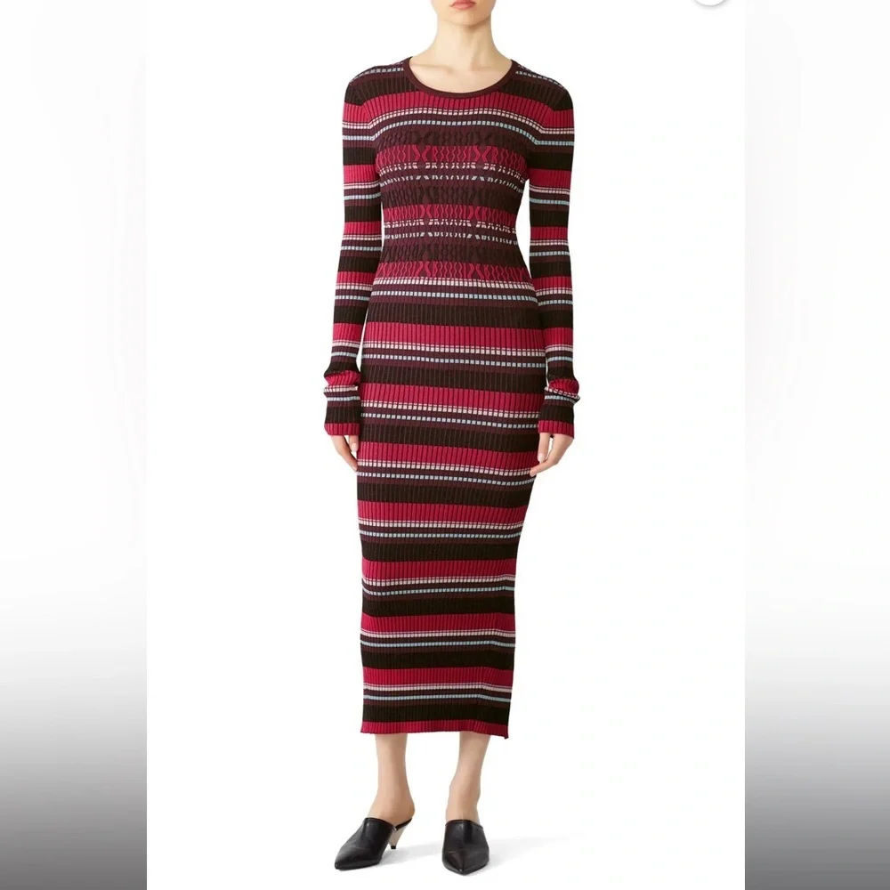 opening ceremony knit dress Opening Ceremony Knit Dress Purple Geometric Pattern Size Medium